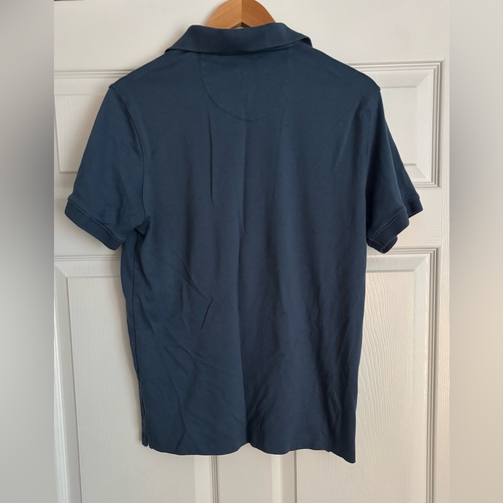 DKNY Men's Dusty Blue No Curl Collar Polo Shirt, Excellent Condition - Picture 2 of 2